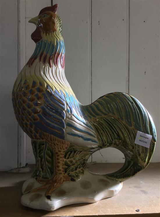 Pottery model of a cockerel